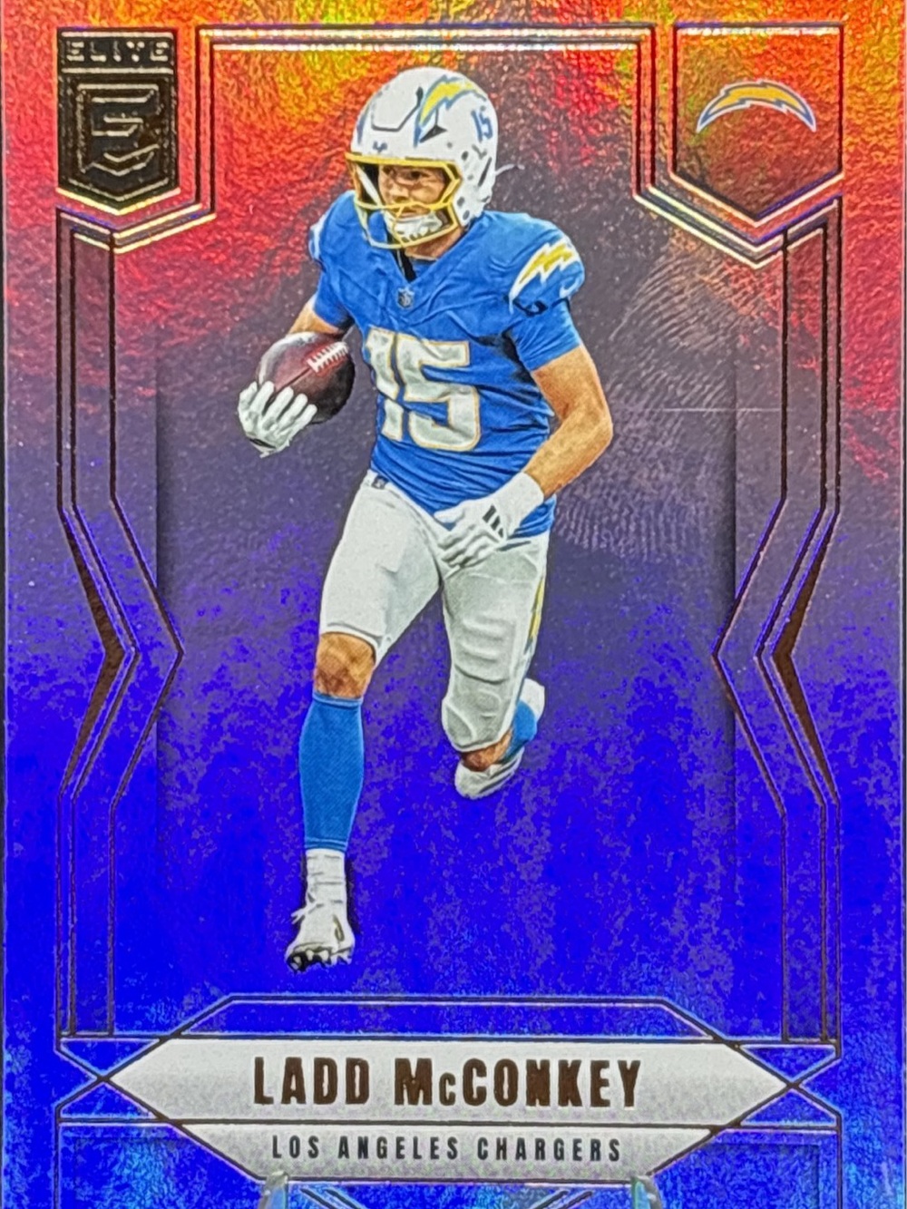 Panini Elite Ladd McConkey Chargers Rookie Football Trading Card